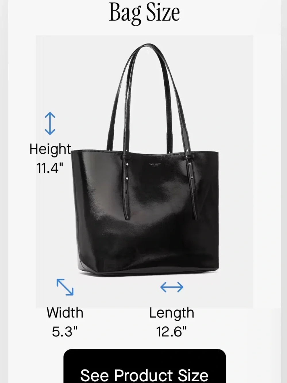 kate spade Black Patent Do It All Tote